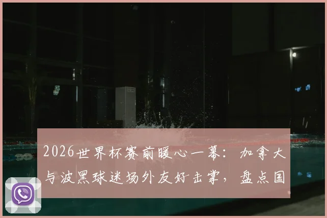 2026世界杯赛前暖心一幕:加拿大与波黑球迷场外友好击掌,盘点国际大赛球迷和谐瞬间