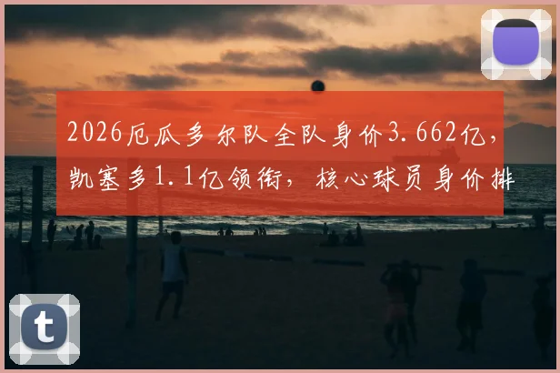 2026厄瓜多尔队全队身价3.662亿，凯塞多1.1亿领衔，核心球员身价排行详解